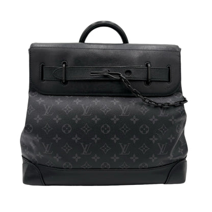 2019 Louis Vuitton Black Taurillon Monogram Eclipse Steamer PM