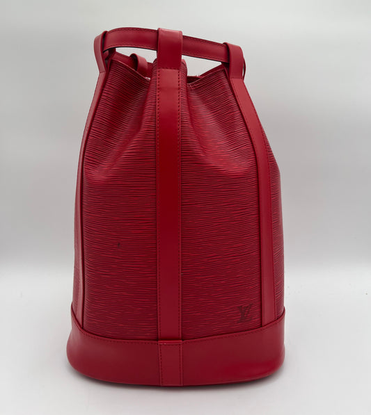 Louis Vuitton Randonnee Bag..-Red Epi