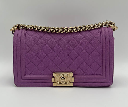 Chanel Caviar Boy Bag-Lavender : Old Medium