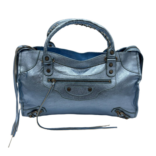 Balenciaga Giant 12 City Bag - Metallic Blue