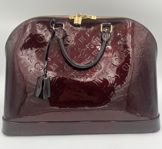 Louis Vuitton Alma Vernis Bag..-Amarante : GM XL