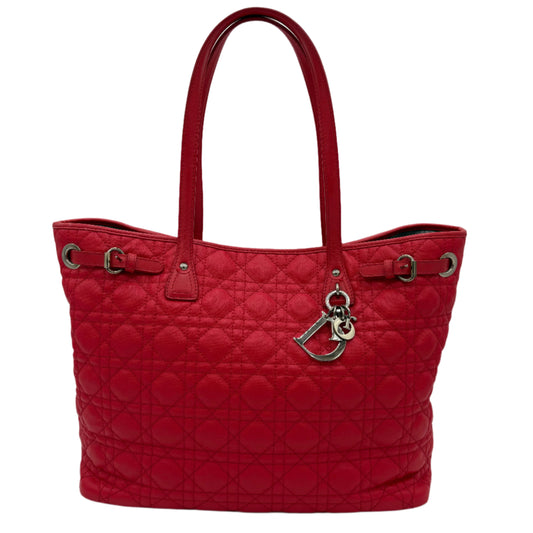 Christian Dior Panarea Red Tote-Cannage Canv