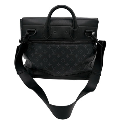 2019 Louis Vuitton Black Taurillon Monogram Eclipse Steamer PM