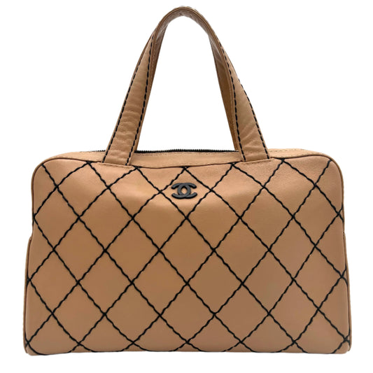 Chanel Surpique Wild Stitch Bag-Light Camel : Large