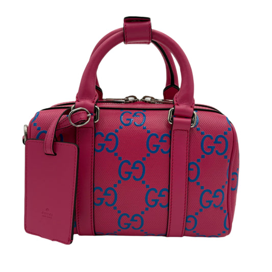 *MIB* Gucci Embossed Mini Duffle Bag: Pink and Blue