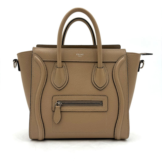 Celine Nano Luggage Tote-Taupe