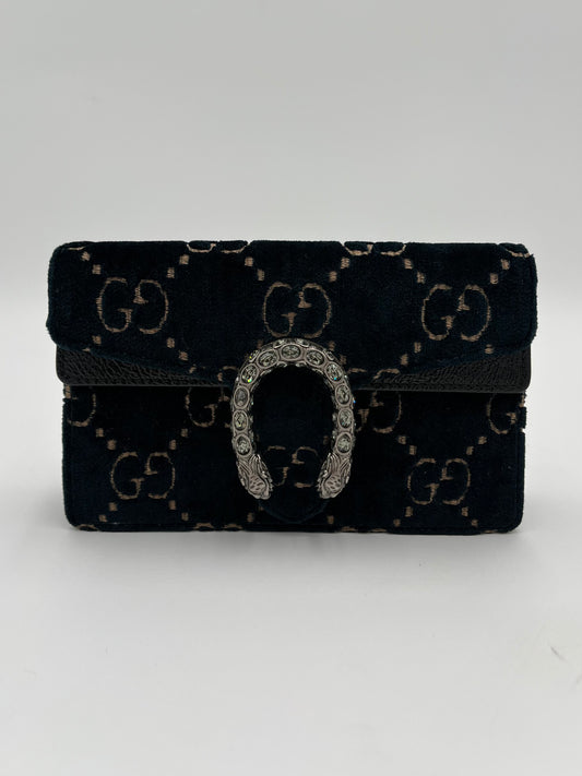 Gucci Super Mini Velvet Dionysus Flap Bag