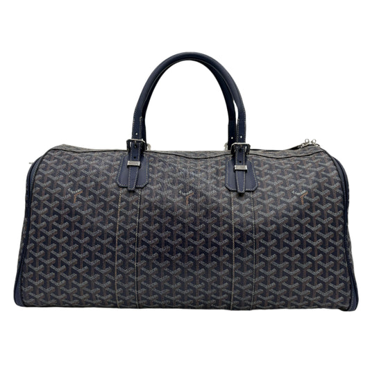 Goyard Goyardine Croisiere Blue Boston 50 Bag