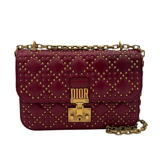 Dior Cannage Studded Crossbody-Red