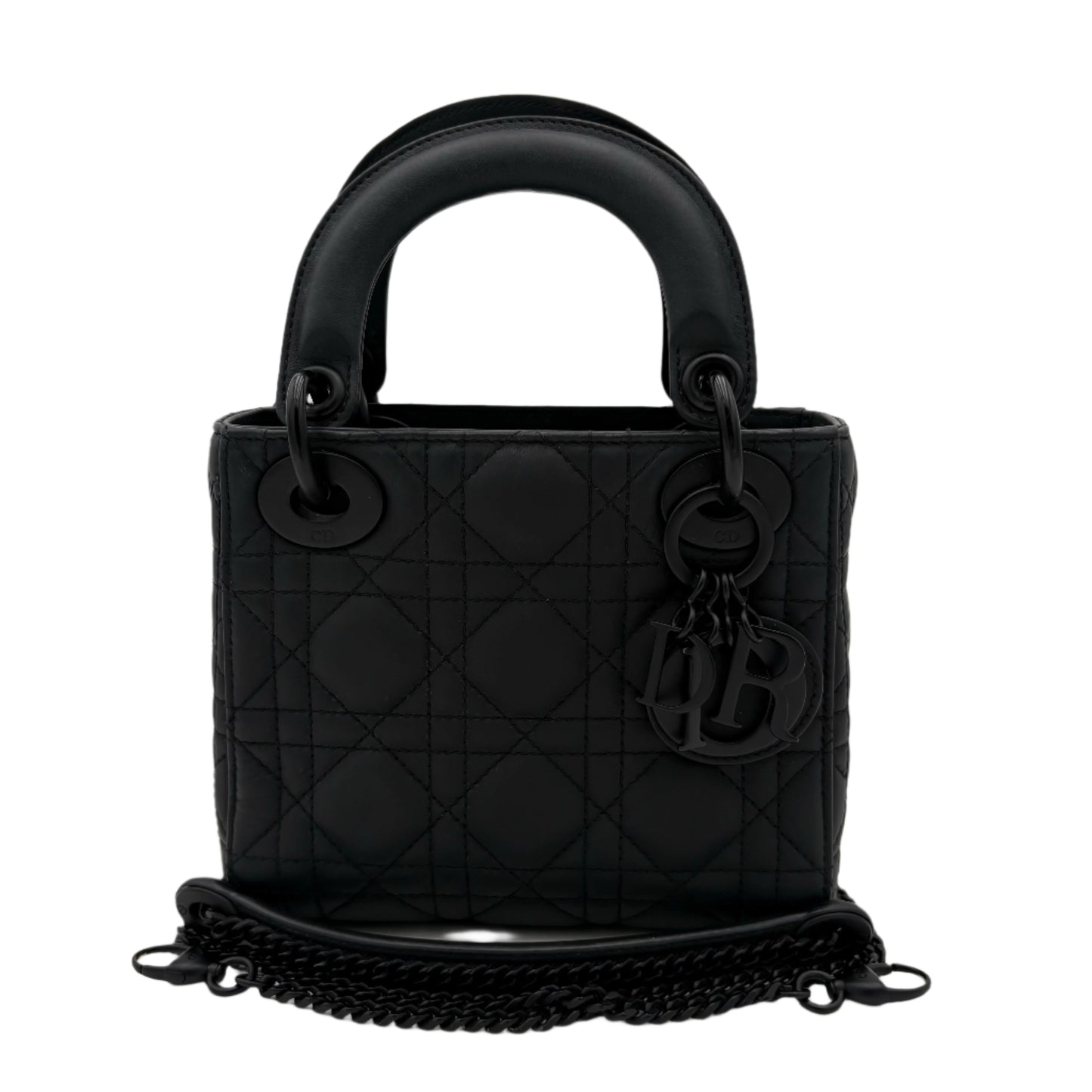 Christian Dior Lady Dior Mini Cannage Black Lambskin