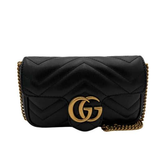 Gucci GG Marmont Super Mini Bag-Blk Leather : Super Mini