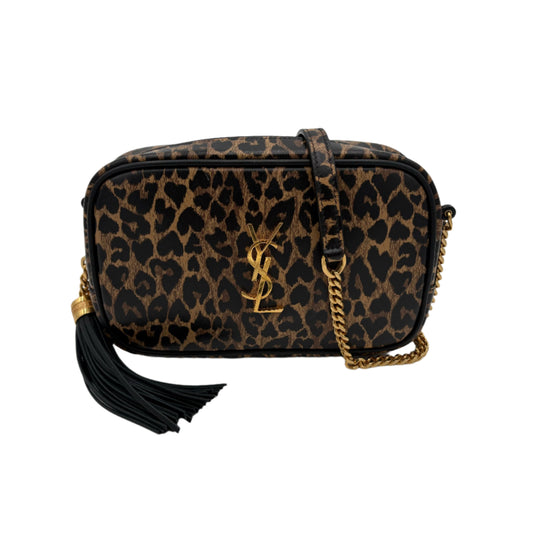 2020 YSL Saint Laurent Heart Leopard Print Mini Lou Camera Bag