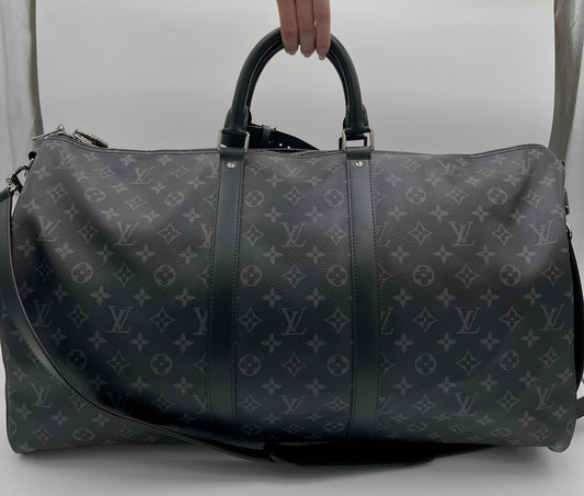 Louis Vuitton Keepall Bandouliere Monogram Eclipse 55