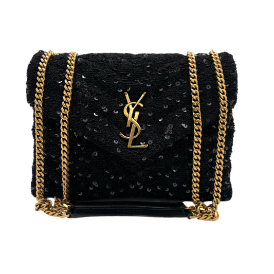 Saint Laurent Loulou YSL Sequin Shoulder Bag