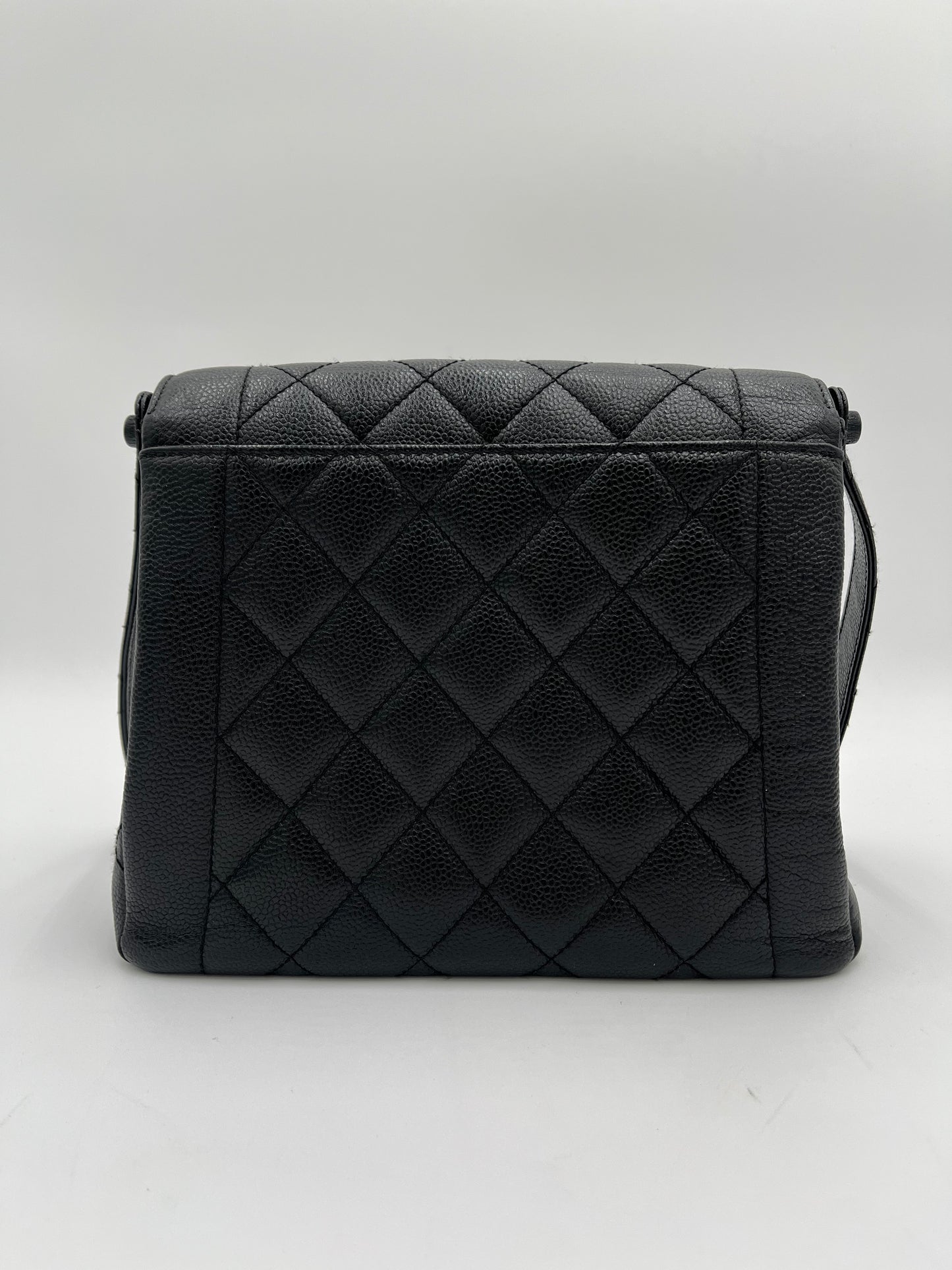 1996 Chanel Flap Shoulder Bag-Black Caviar