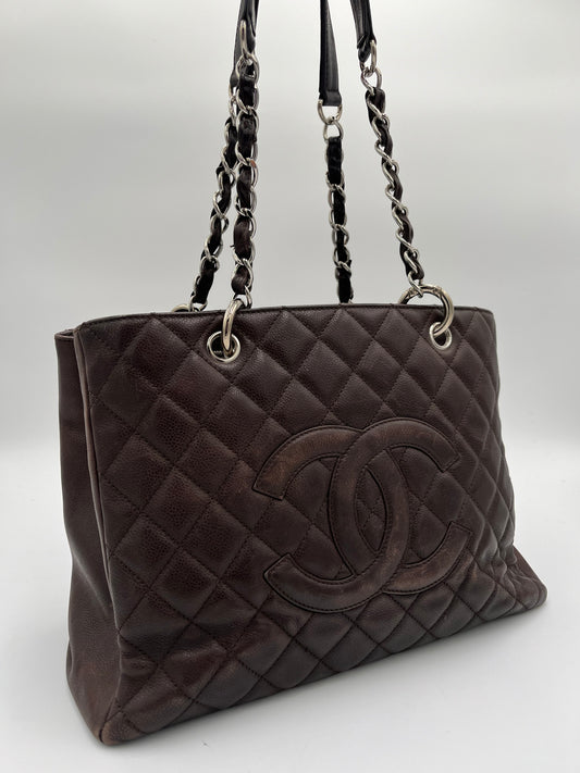 Chanel Caviar Grand Shopper-Choc Brown