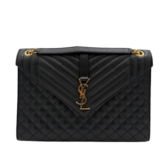 Envelope Triquilt Large YSL Shoulder Bag in Grained Leather