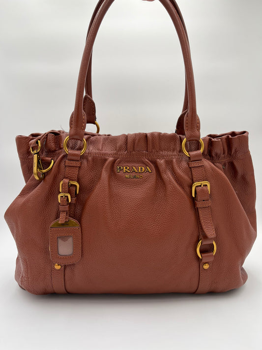 PRADA brown leather bag