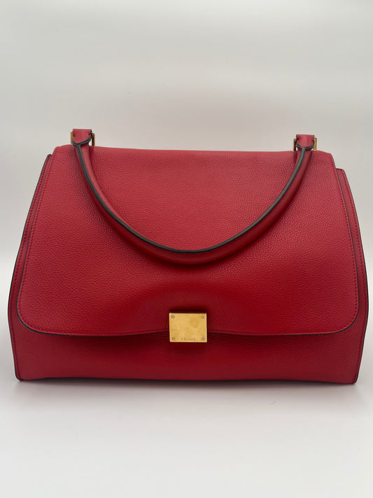 Celine Large Trapeze Purse-Red