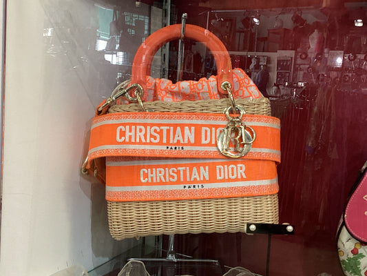 Christian Dior Lady Dior Natural Wicker Bag